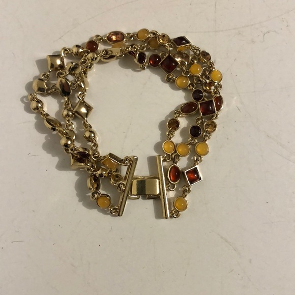 Jewelry - Bracelet: yellow & brown beads